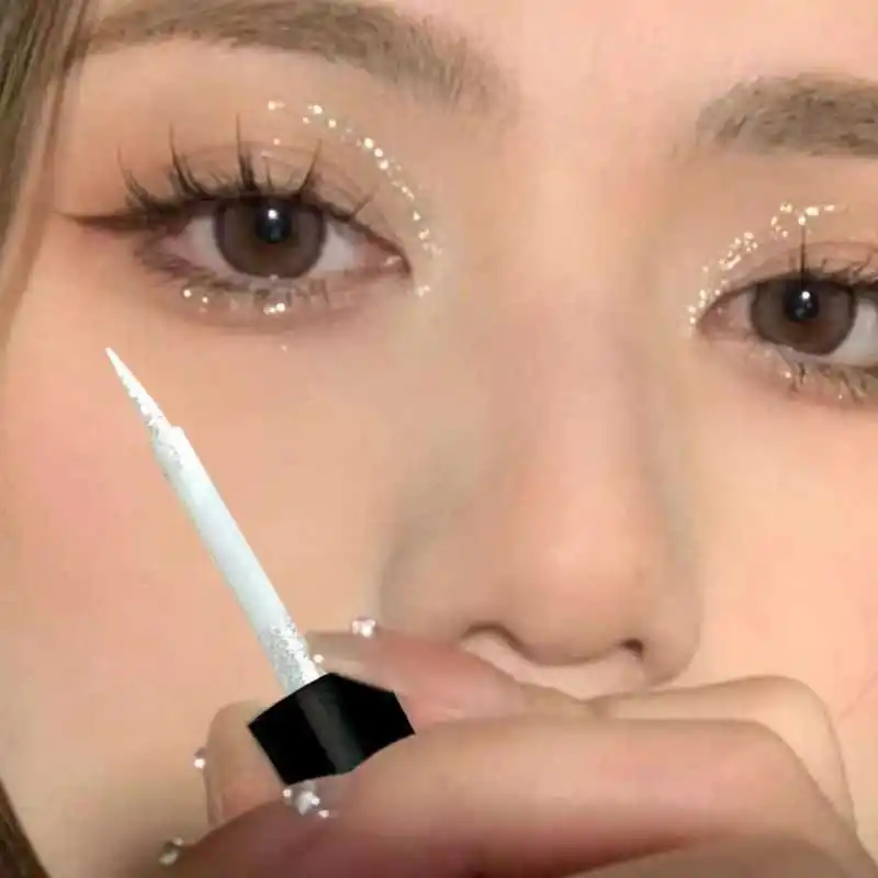 

Алмазные блестящие подводки для глаз, тени для век, водостойкие серебристые Розы, блестки, подводка для глаз, тени для век