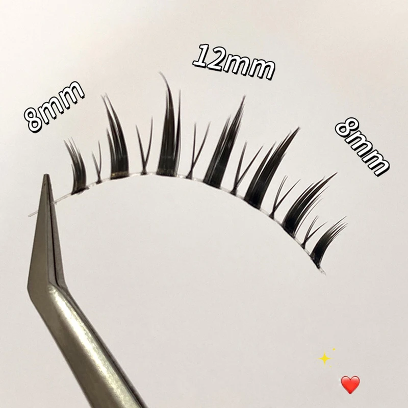 New Hand Thick False Eyelashes Tapered Cross Messy Soft Natural Fake Eyelashes Daily Dating Makeup Tools Eyelashes
