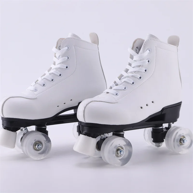 Wheels Outdoor Sliding Women Girl 4 Adult 2 Line Shoes Complete Skating New 2022 Quad Roller Skates Black
