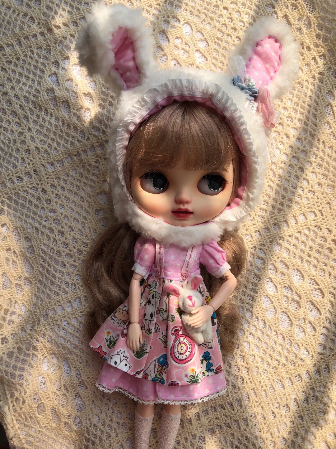 Женская одежда розовая юбка с кроликом костюмное платье 1/6 30 см куклы (подходит