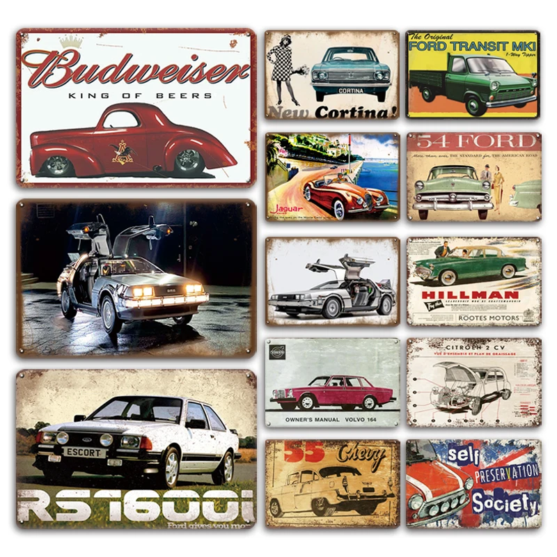 

Vintage Car Metal Poster Tin Sign Retro Man Cave Garage Tools Room Decoration Accessories Shabby Chic Birthday Gift Plaques