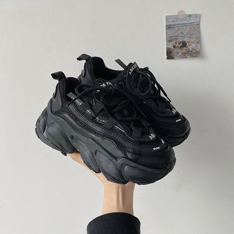 

Женские кроссовки на толстой подошве, повседневные кроссовки с вулканизированной подошвой, на платформе, для бега, сезон осень-зима, 2022