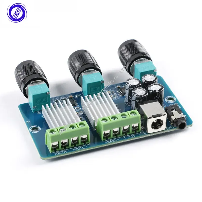 1pcs XH-A355 2*15W+30W Digital Power Amplifier Board Module YDA138-E 2.1 Channel Audio Amplificador with Tuning