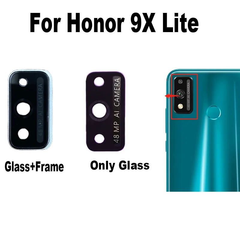 

Оригинальный новый стеклянный объектив для задней камеры Huawei Honor 9X LITE, стекло для задней камеры с клейкой лентой
