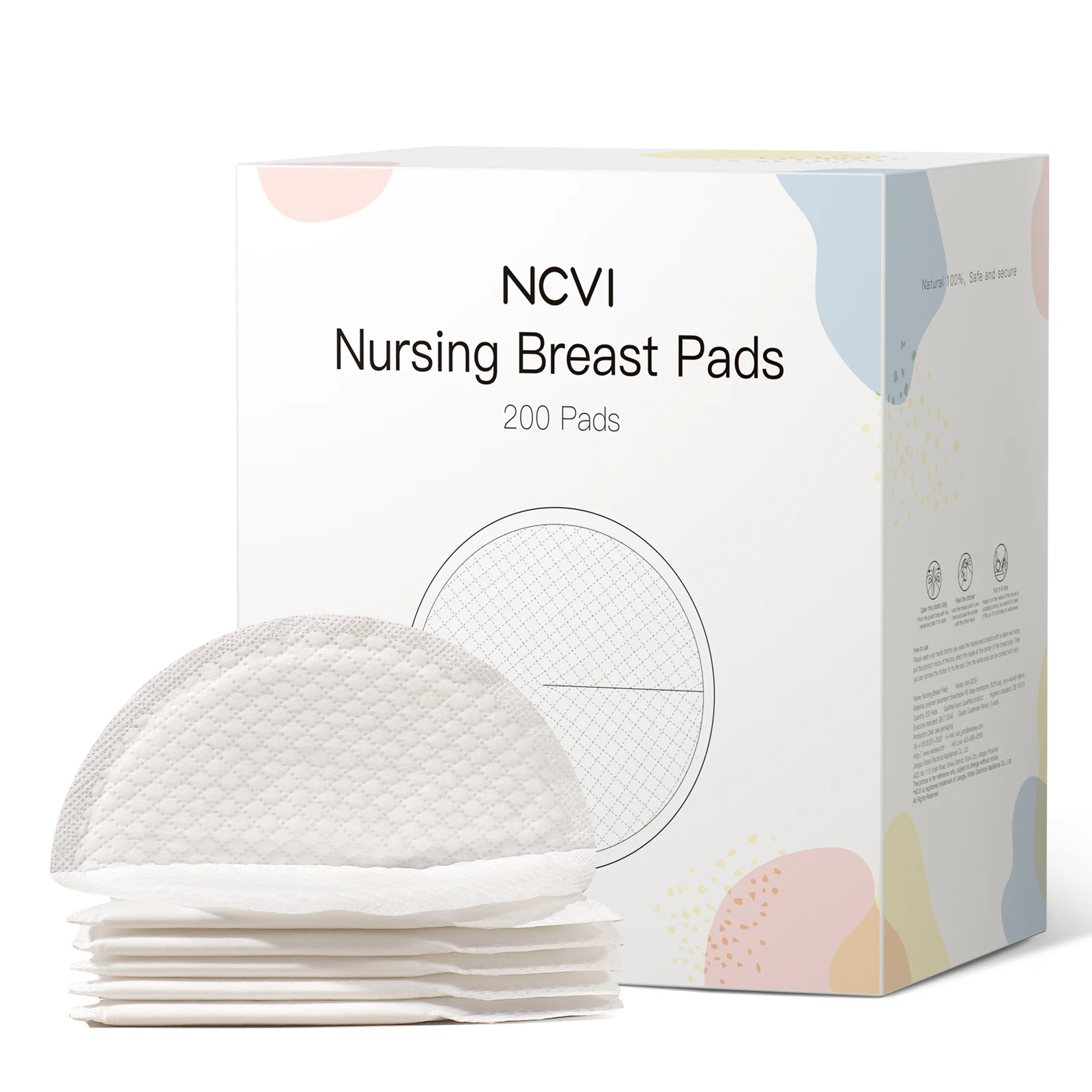 NCVI Disposable Nursing Breast Pads for Women -Ultra Thin Breastfeeding Milk Pads (6/100/200 Counts)