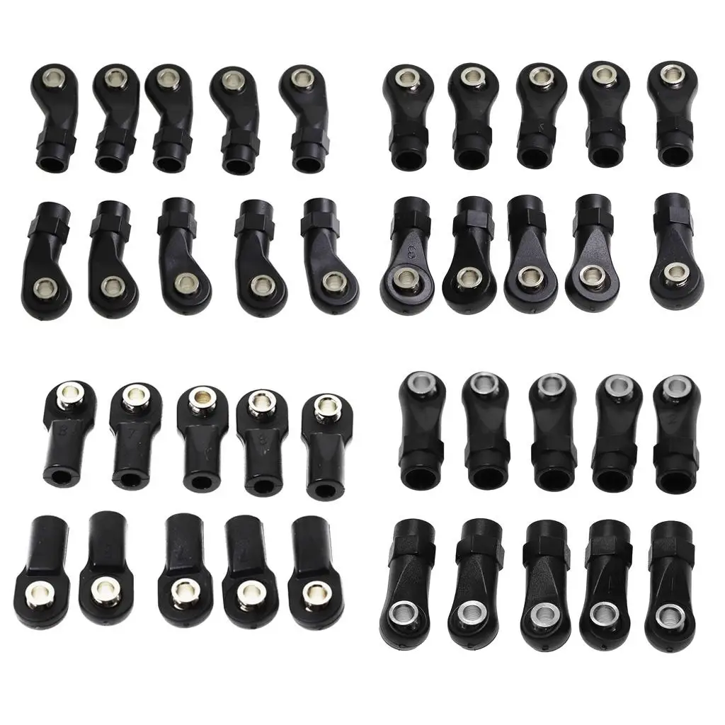 

10pcs Rod Ends M4 Straight Width Balls for 1/10 -4 axial RC Car DIY Parts