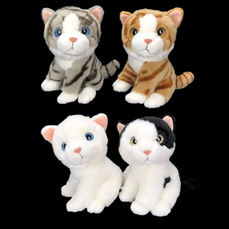 

20cm Simulation Cute Cat Combination Plush Toys Pet Doll Cute Pet Kitten Children's Gift