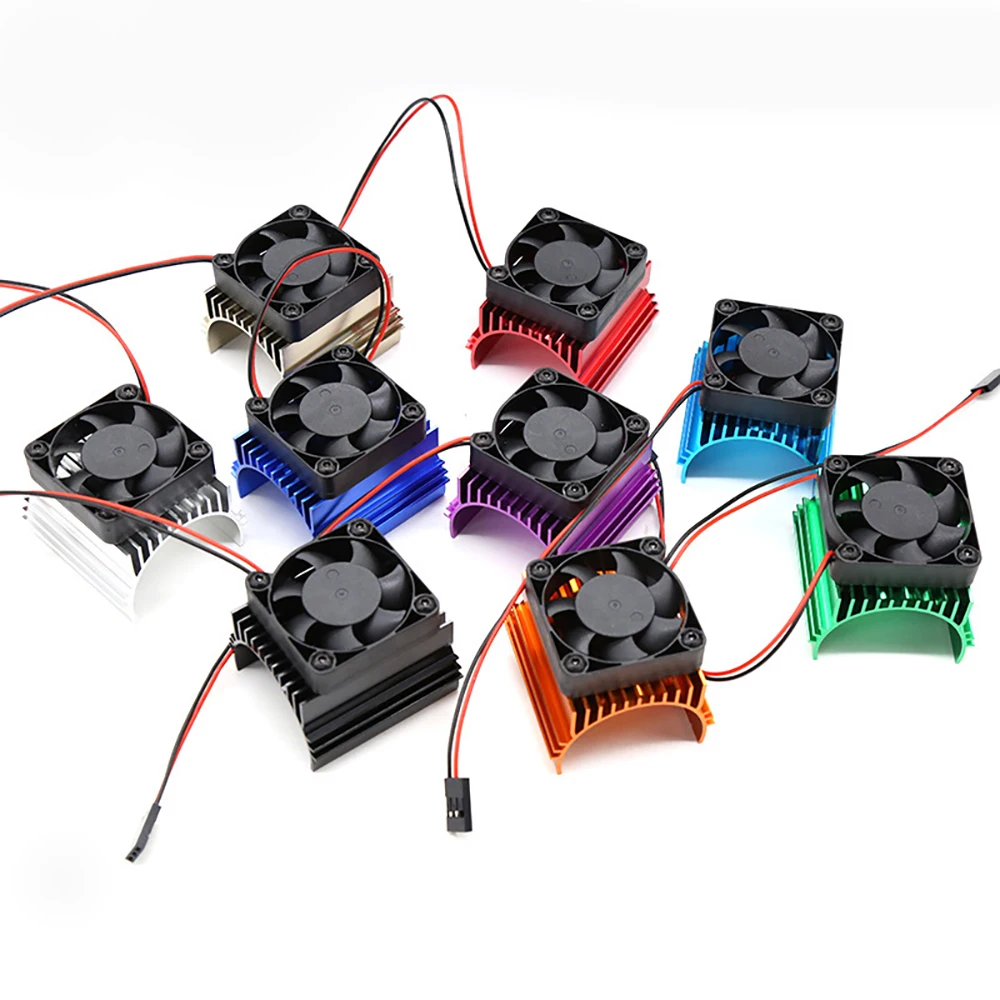 

1PCS Universal Heat sink Motor Cooling Fan Radiator Plus Fan Heatsink set 40*42mm for RC Car Parts 4074 4274 1515 Motor