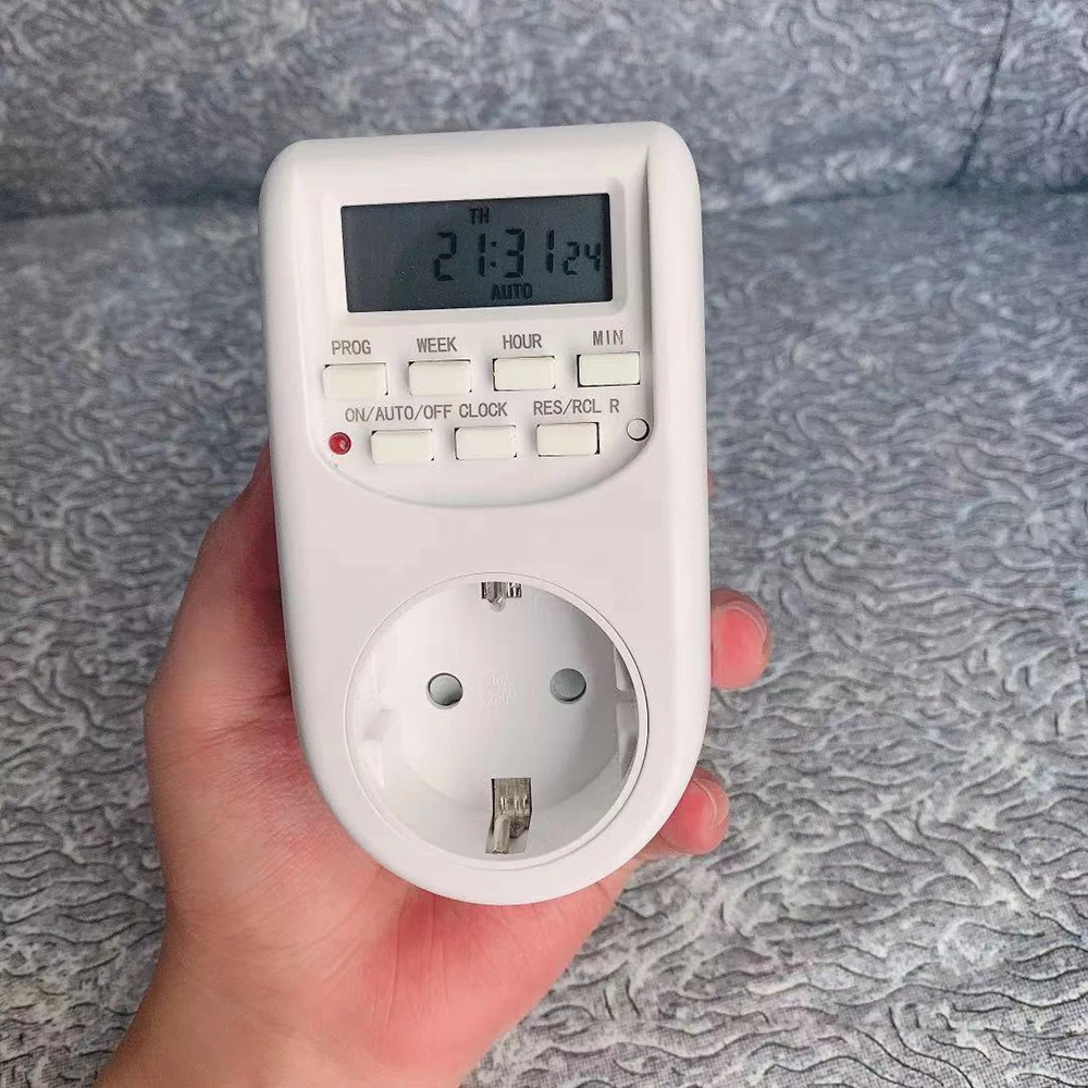 Цифровой таймер с розеткой европейского стандарта еженедельный программируемый