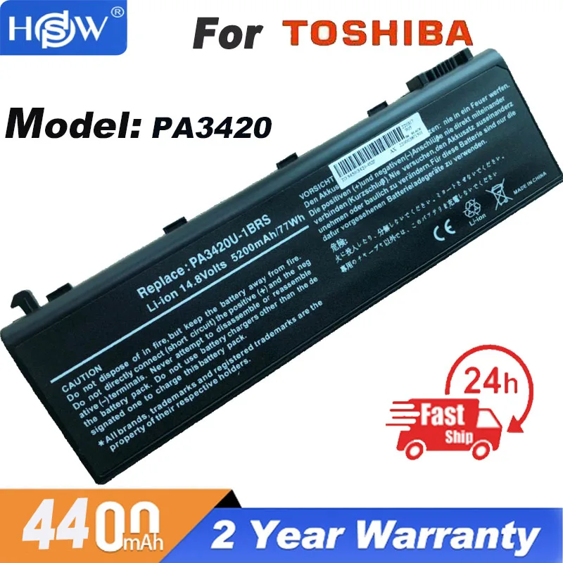 Аккумуляторная батарея для Toshiba Satellite Pro L10 L15 L20 L30 L35 L100 series PABAS059, 14,4 В, 4400 мАч