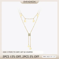 enfashion zircon stars necklace for women gold color necklaces 2021 stainless steel fashion jewelry collier femme gift p213223