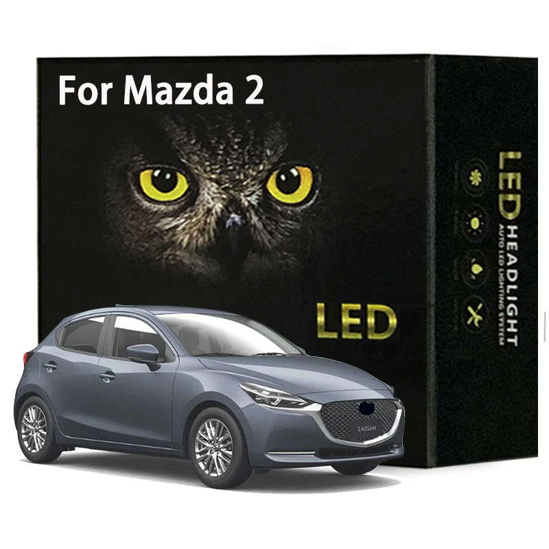 

For Mazda 2 Demio DY DE DJ DL 2002-2021 Sedan Hatch Led Interior Light Kit Dome Map Trunk LED Bulbs Canbus
