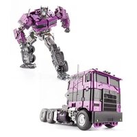 takara tomy genuine transformers ls13z purple optimus prime enlarged version ss38 film oversized alloy action figures model gift