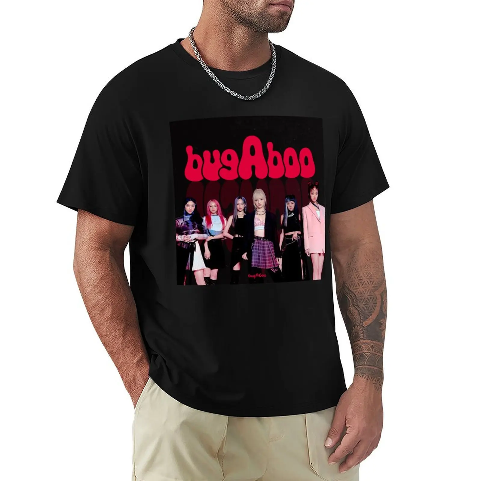 Фото Футболка bugAboo - kpop, хлопковая футболка с короткими рукавами для активного спорта №1