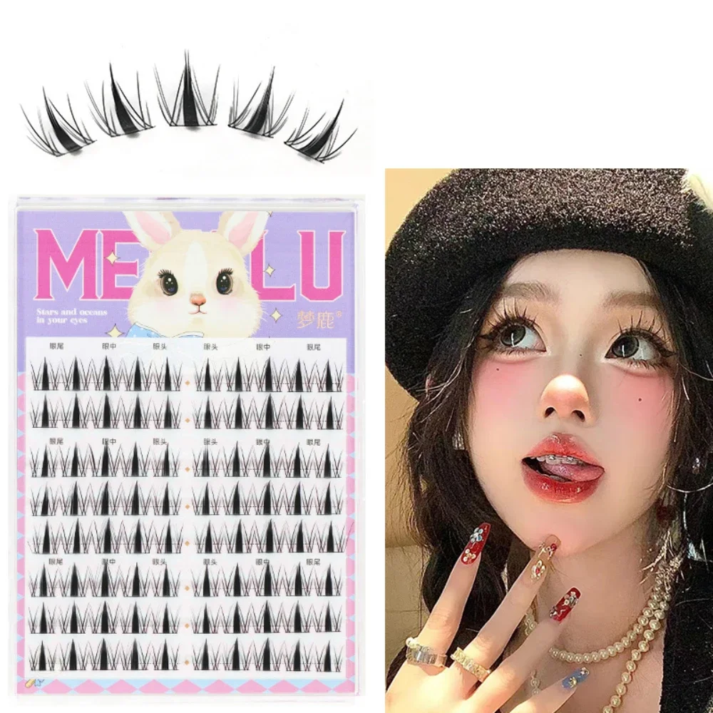 DIY кластеры накладные ресницы для наращивания отдельные натуральные