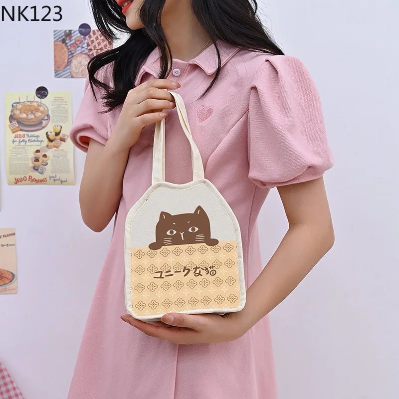 

Canvas bag women's new Korean version all-match casual large-capacity hand-carried lunch bag canvas bag shoulder bag