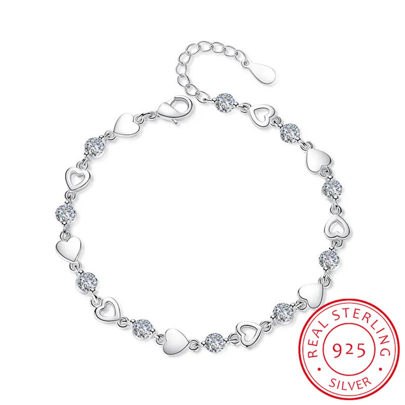 

Женский браслет из серебра 925 пробы, с фианитом