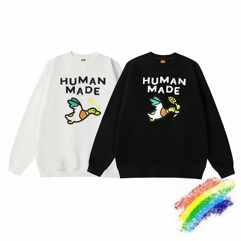

Duck Printing Human Made Sweatshirts Men Women High Quality Crewneck