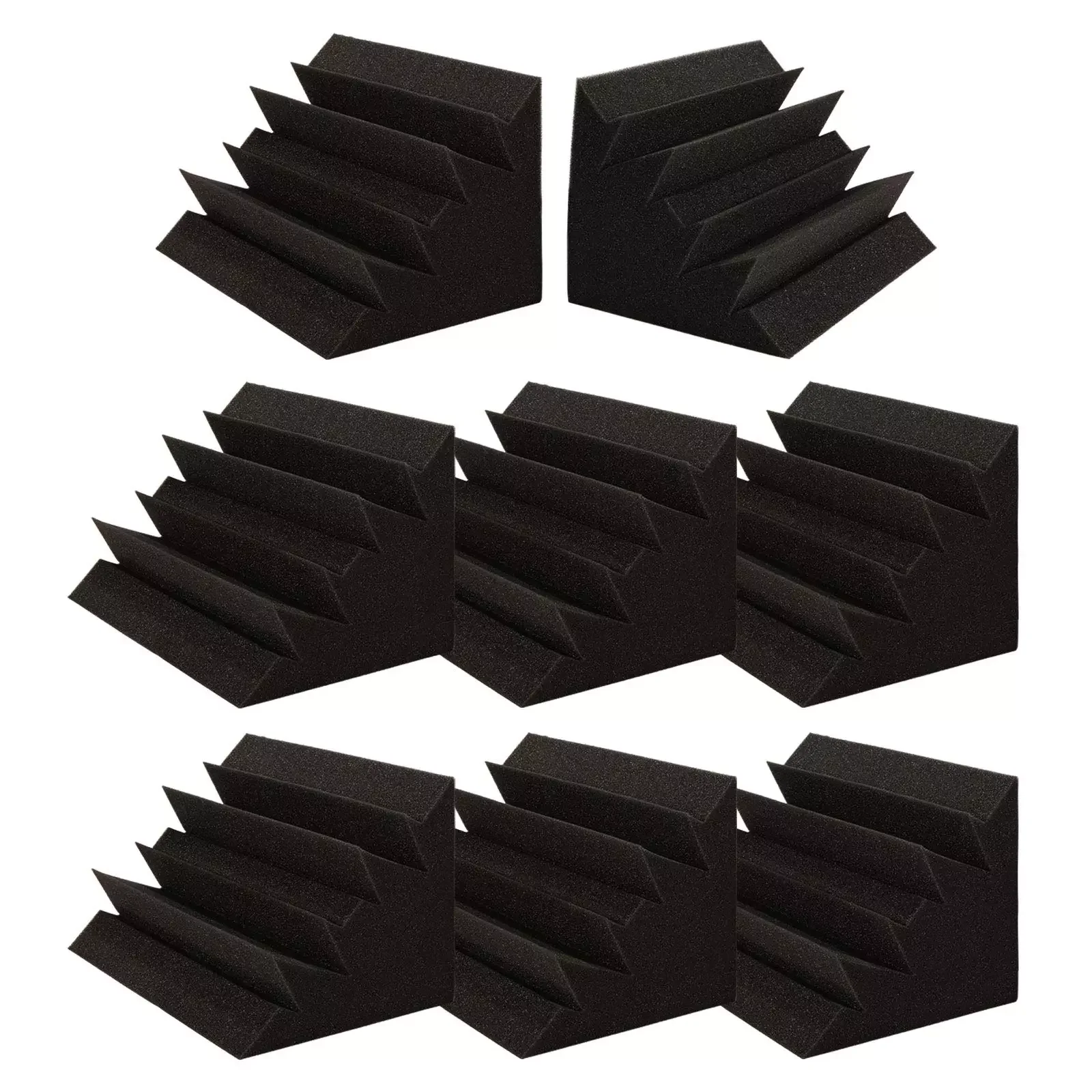 

2PCS 18x18x30cm Acoustic Soundproof Foam Charcoal Bass Trap Sound Absorption Studio Soundproofing Corner Wall Foam