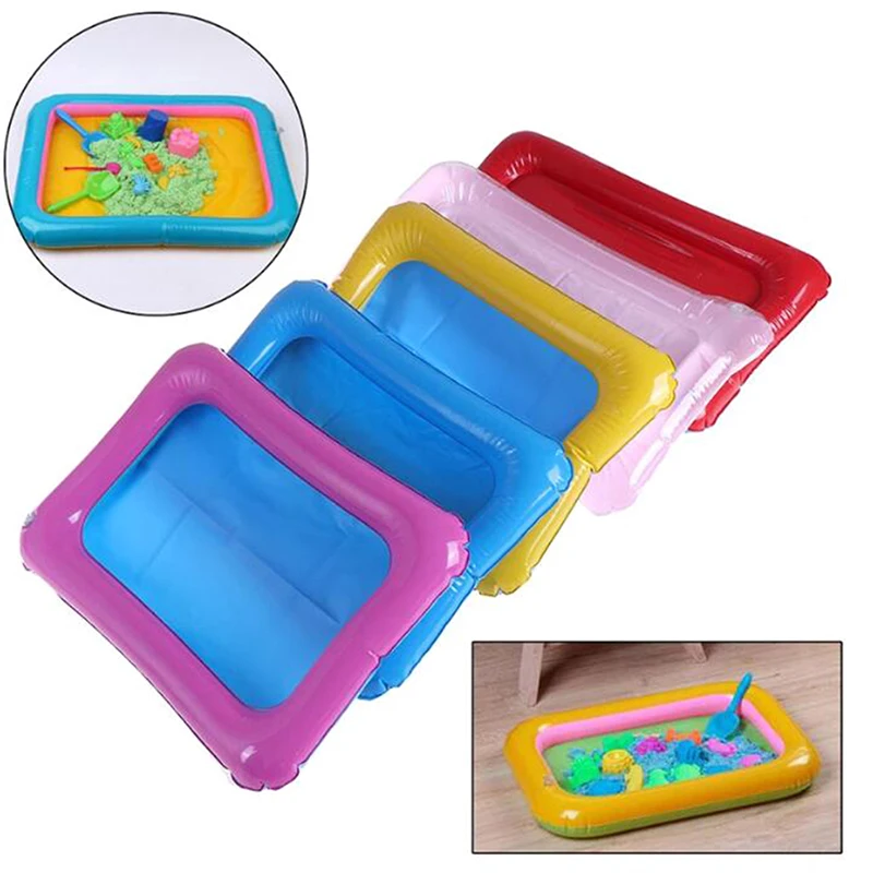 

Random 1pc hot Indoor Magic Play Sand Children Toys Mars Space Inflatable Sand Tray Accessories Plastic Mobile Table Kid Toy