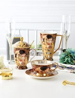 home decor klimt kiss porcelian mugs coffee cups gustav klimt bone china tea cup wedding office drinkware birthday gifts
