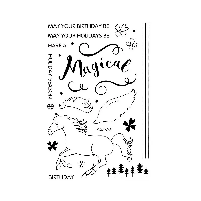 

Прозрачные штампы имеют волшебный праздник сезон Скрапбукинг материал Сделай Сам фото карточка фото отметка прозрачный штамп