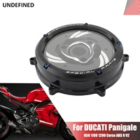 clear clutch cover black protector guard motorcycle engine waterproof cnc for ducati panigale 959 1199 1299 corse abs r v2 2020
