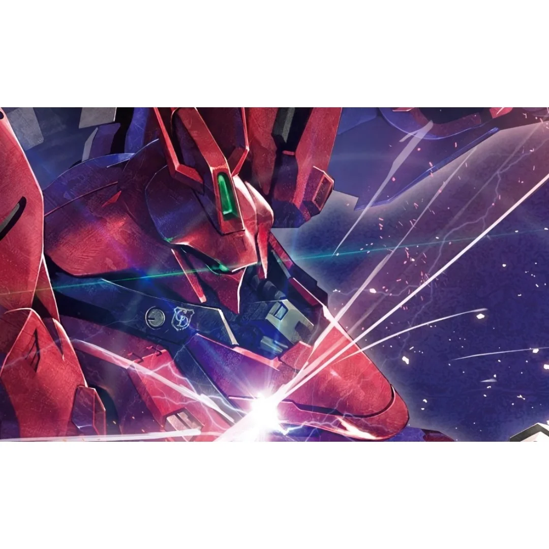 Фото Игровой коврик 600x350 мм для карточных игр с тематикой SAZABI/Ν RX93 Gundam, с блестящей поверхностью, толщиной 1,5 мм, бесшовными краями, для одиночных настольных игр GCG №4