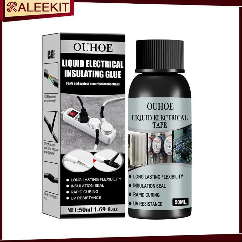 

50ml Glue Sealed Electronic Sealant Fast Dry Multi-purpose Liquid Insulation Tape Electrical White/black Anti Uv Waterproof