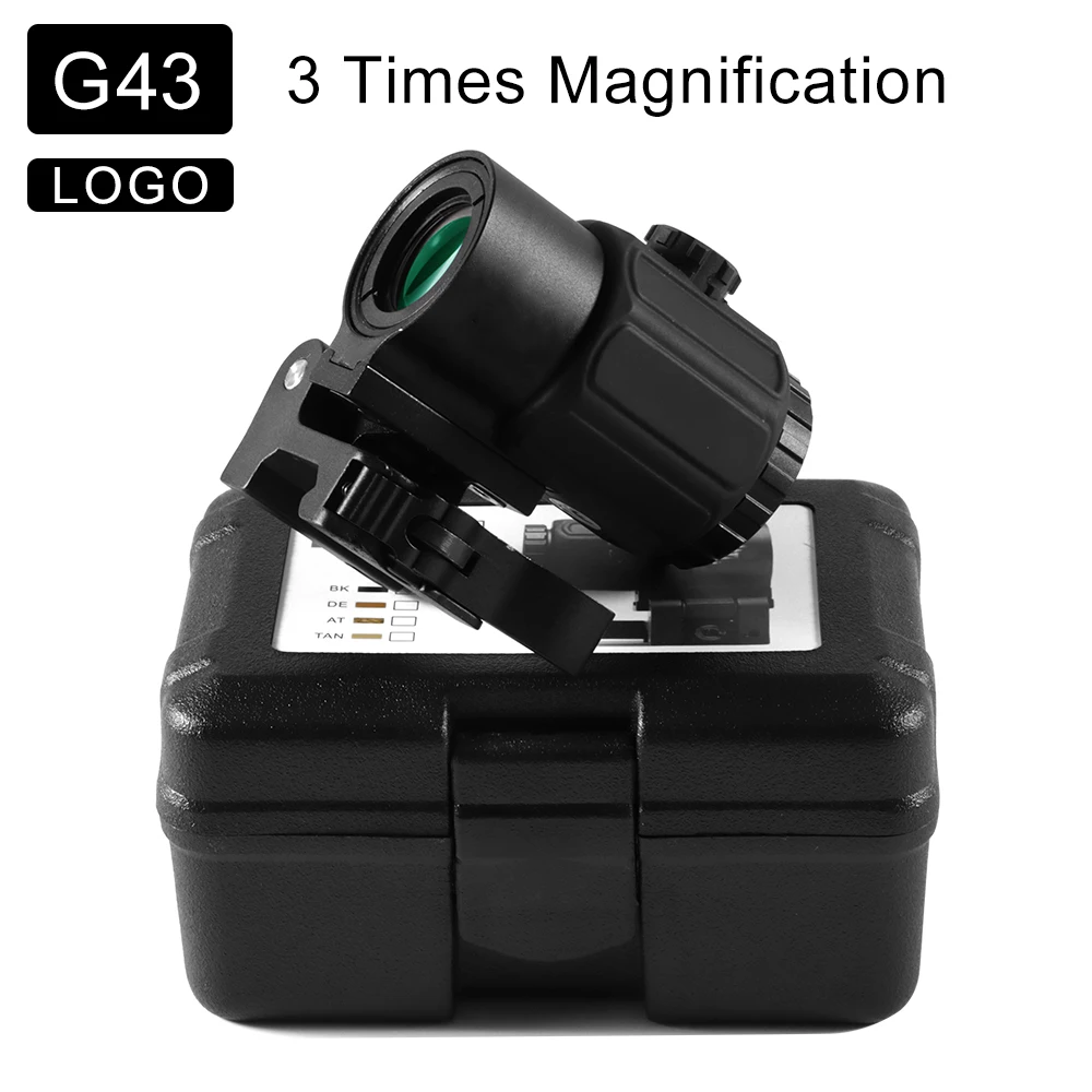 

Hunting Sight G33 G43 Airsoft 3X Magnifier With Switch to Side Quick Detachable QD Mount For Hunting Black Apply Red Dot 552 553