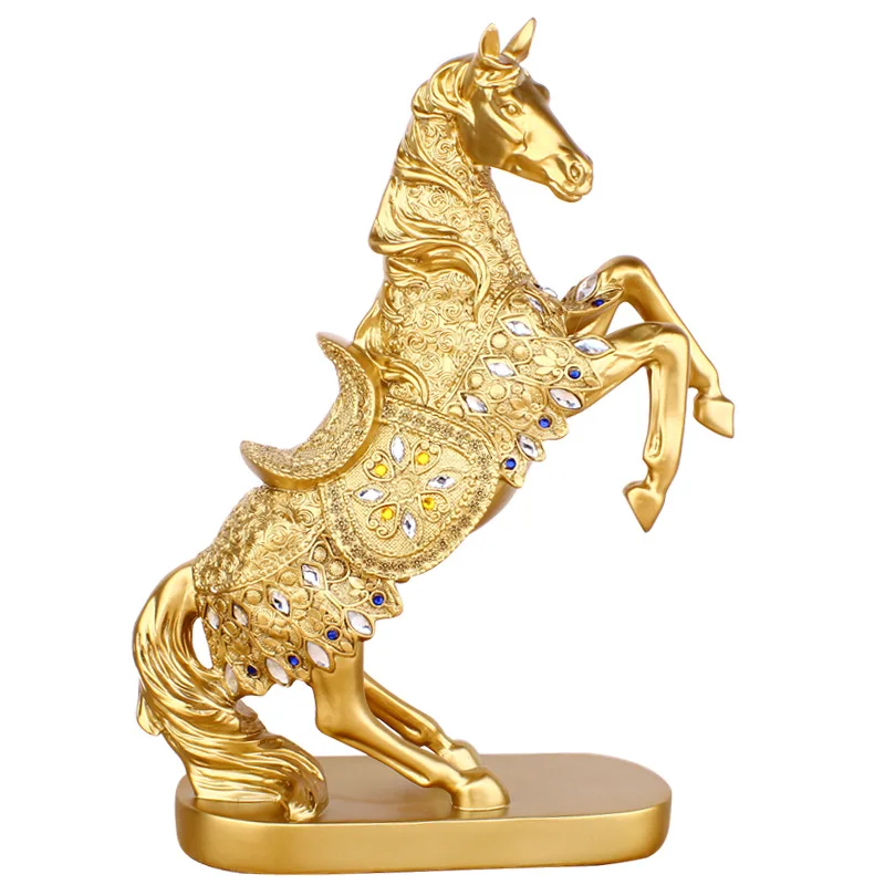 Retro lucky horse ornaments creative office furnishings gift Wine cabinet statue study room figure home decor horse Lucky gifts
