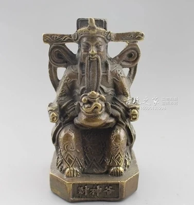

Antique bronze ware God of wealth Buddha statues household furnishing