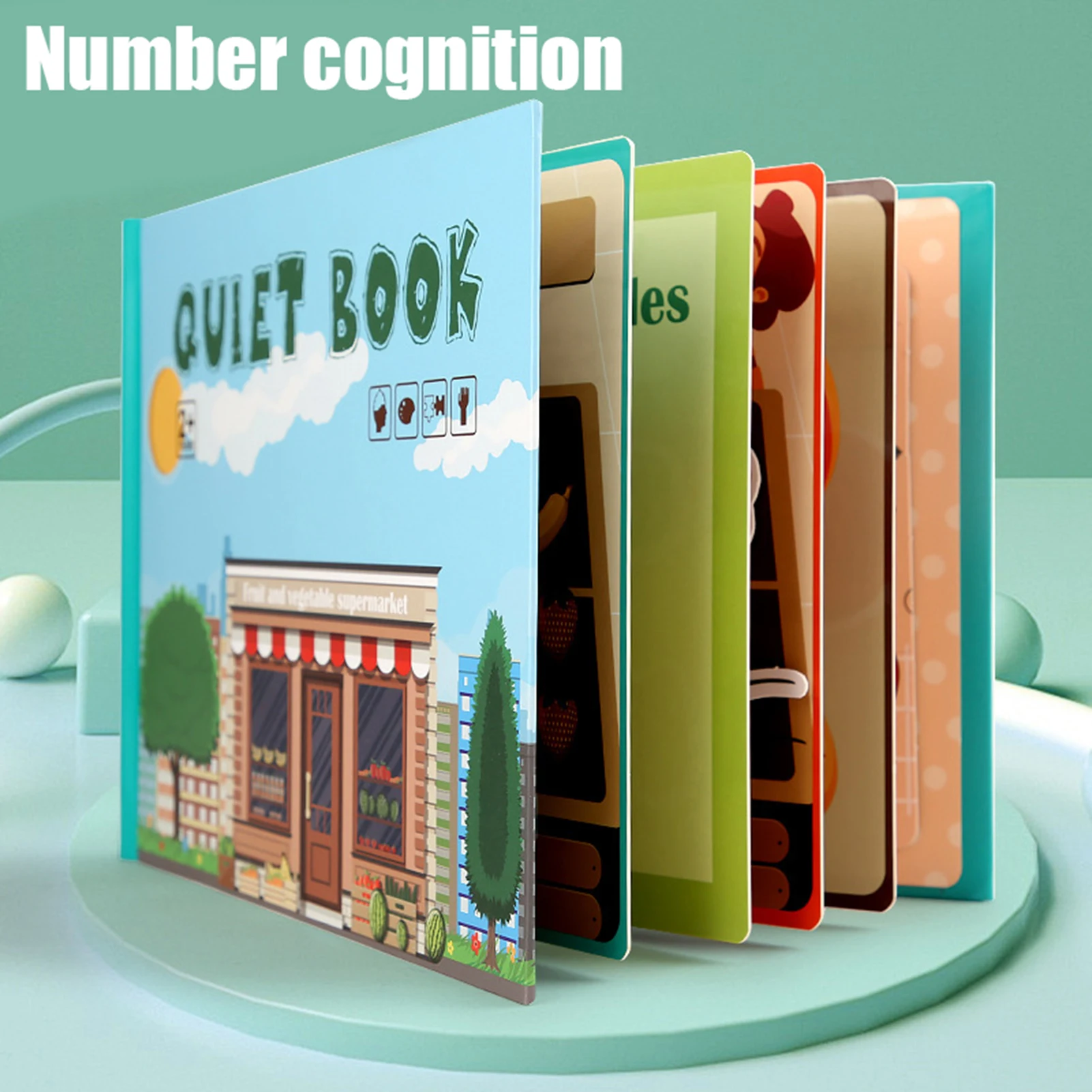 

Sticker Book Set Travel For Kids Color Number Cognition Toddler Stickers Toys For 2 3 4 5-Year-Old Girls Boys