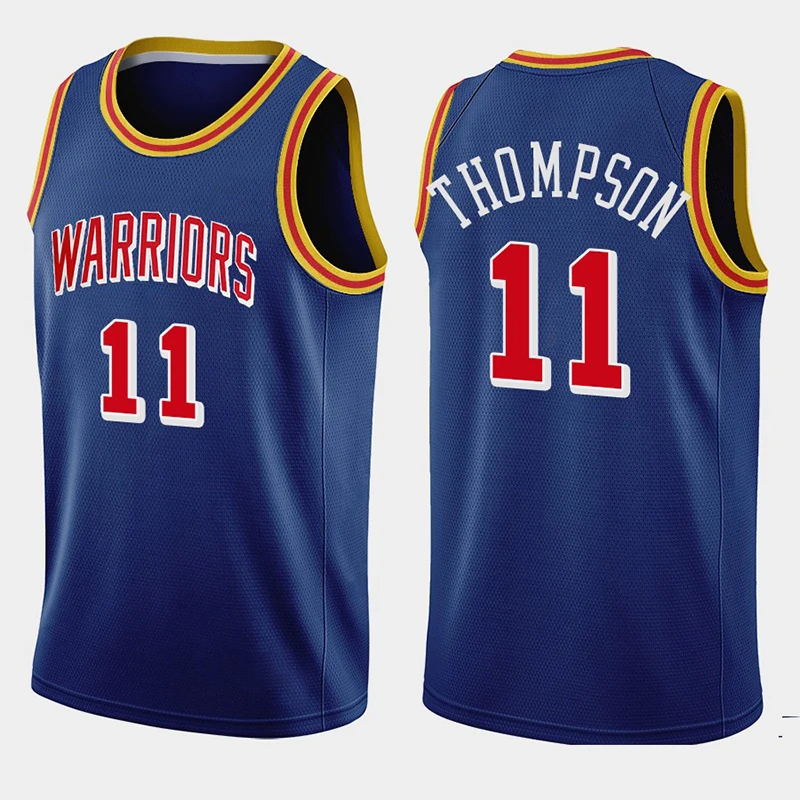 

Mens American Basketball Jerseys Clothes #11 Klay Thompson Golden State Warriors European Size Ball Pants T Shirts Cool