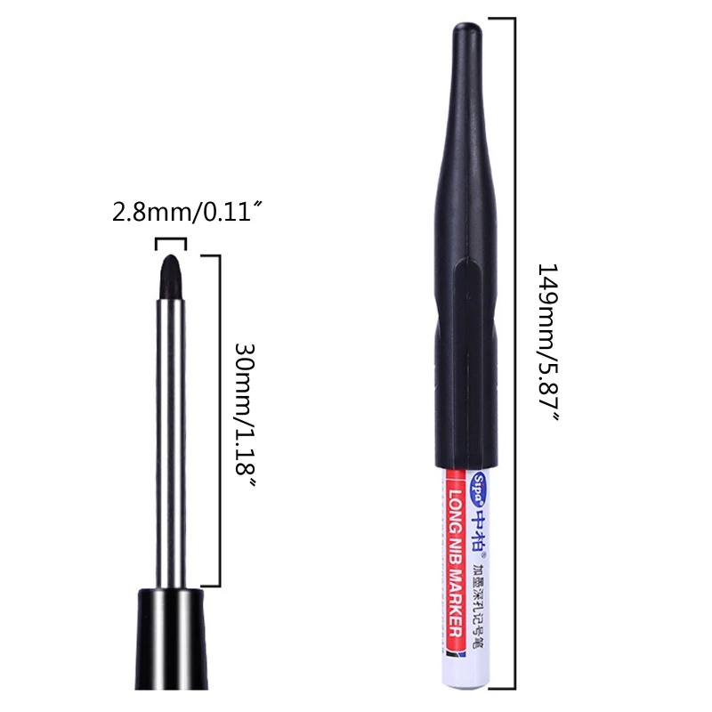 Многоразовая маркерная ручка с сверхдлинным наконечником 30 мм идеально подходит