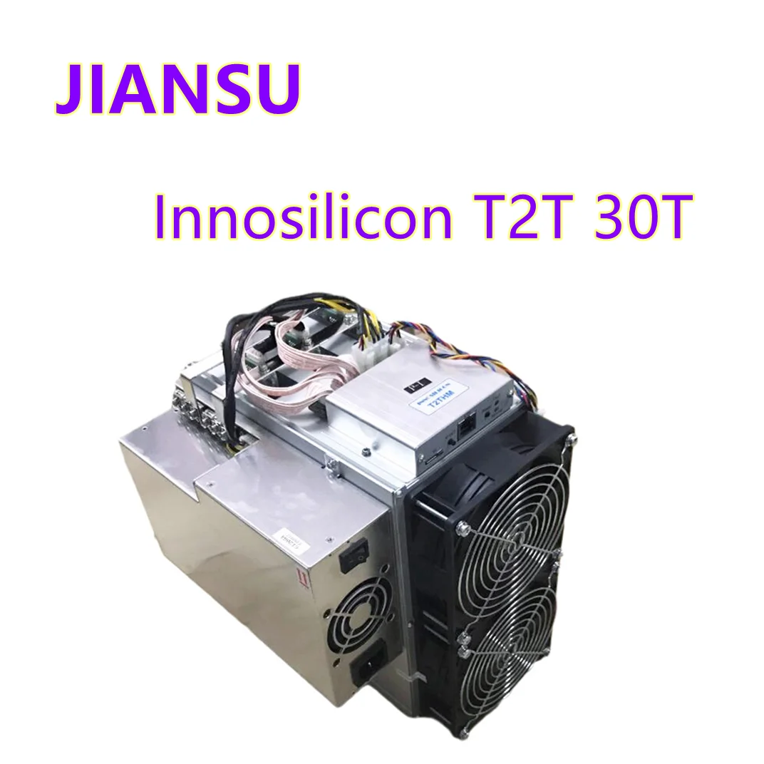Used Innosilicon T2T 30T(±10％) Double barrel sha256 asic miner 30Th/s bitcoin BTC Mining machine with psu