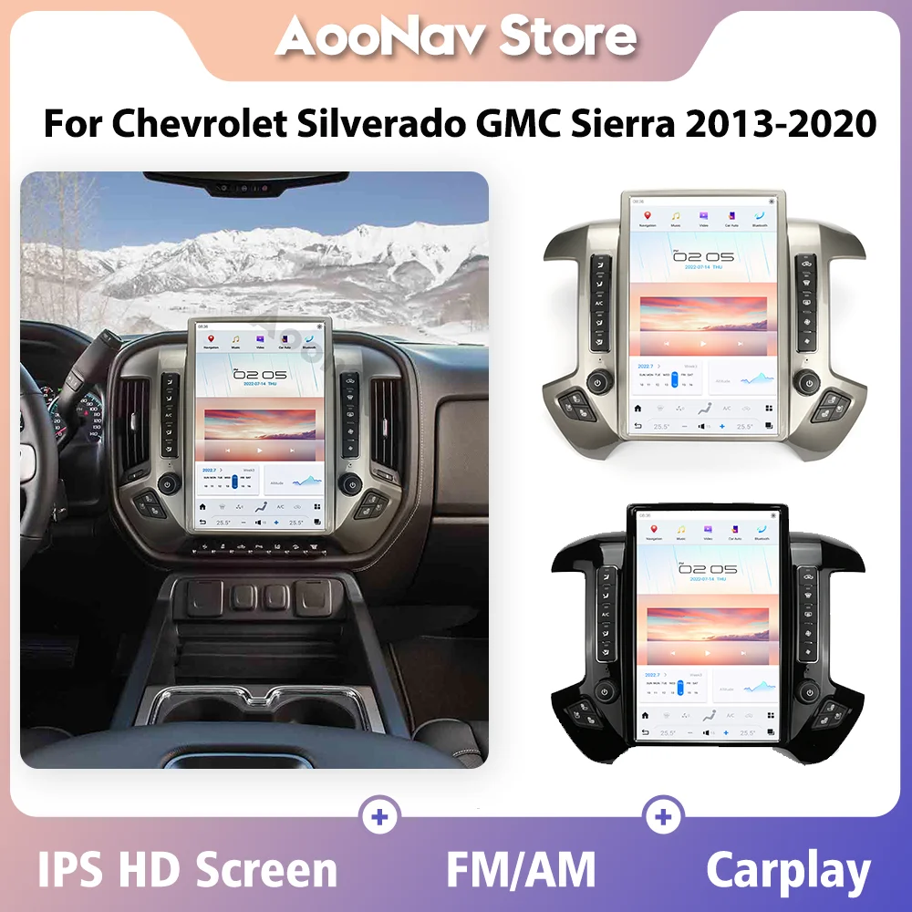 

Car Stereo Radio For GMC SIERRA Chevroler Silverado 2013-2020 A11 Qualcomm 665 GPS Navigation Carplay 5G Multimedia Player Unit
