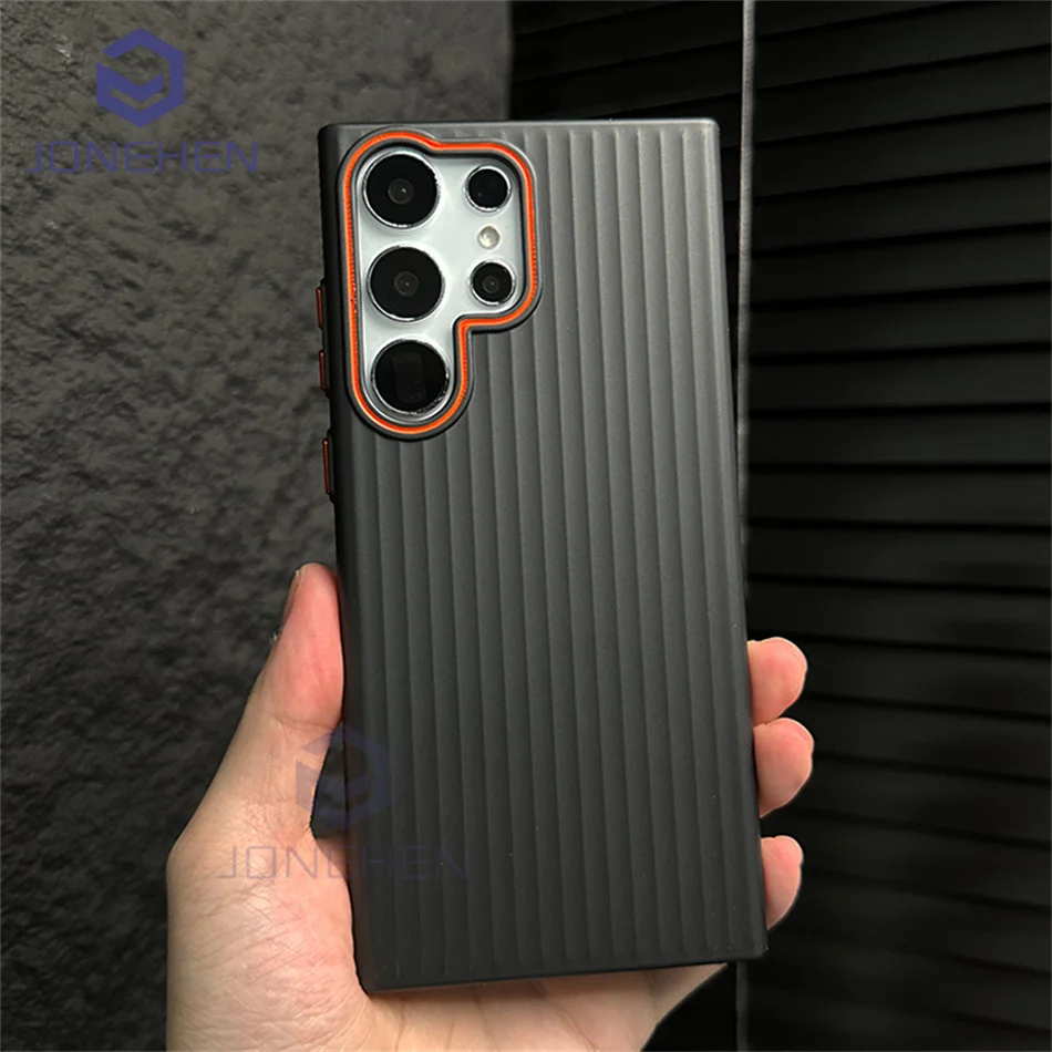 Тонкий чехол с гофрированным рисунком для Samsung Galaxy S24 Ultra S23 S22 Plus роскошный