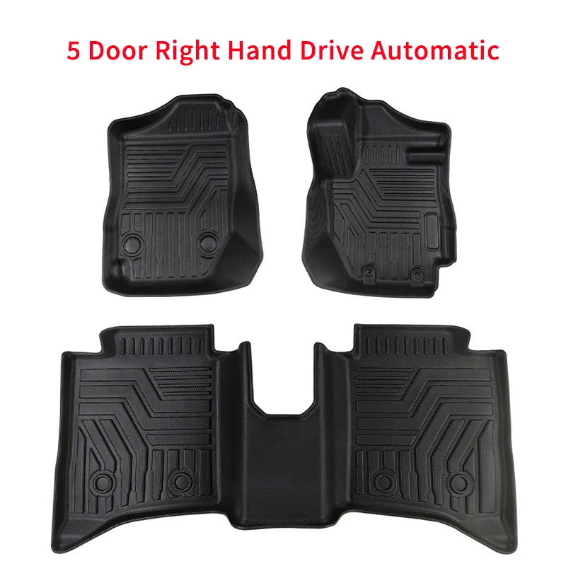 

5-дверные напольные коврики Jimny, полный комплект автомобильных ковриков для Suzuki 2023 + Jimny JC74 2023 2024 2025 LHD RHD с автоматической механической коробкой передач