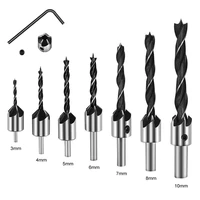 3 10mm countersink drill bit set woodworking chamfer drills detchable hole counterbore cutter screw tools reamer drilling kits