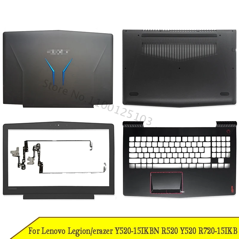 

New Laptop LCD Bottom Base For Lenovo Legion/erazer Y520-15IKBN R520 Y520 R720-15IKB Back Cover Top Case Front Bezel Palmrest
