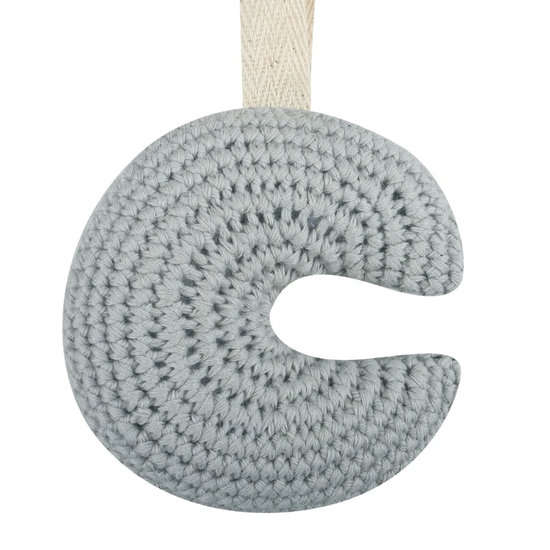

Moon-shaped Babie Pacifier Holder Baby Pacifier Hanging Decorations Cotton-made