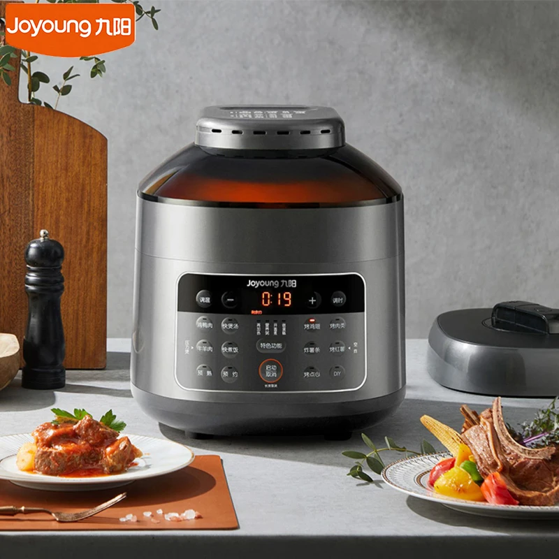 

Joyoung B991 Automatic Pressure Cooker Double Lids 4-In-1 Rice Cooking Pot 220V Oil Free Air Fryer 4L Home Baking Electric Oven