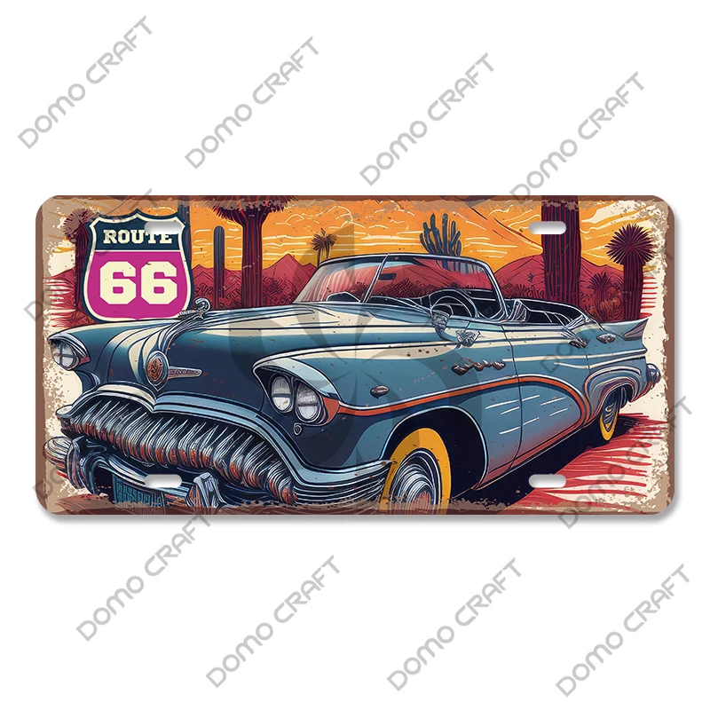 Металлический знак Route 66 CQDM DECOR