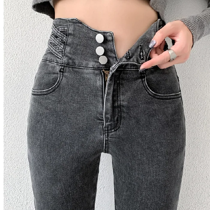 

Spring 2022 Womens Fashion High Waist Women's Wide Leg Jeans Baggy Woman Denim Capris Pants Jean Mom Jeans Trousers