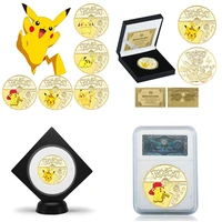 pokemon coin pikachu charizard anime movie cartoon character metal coinsr game collection childrens birthday gift toys