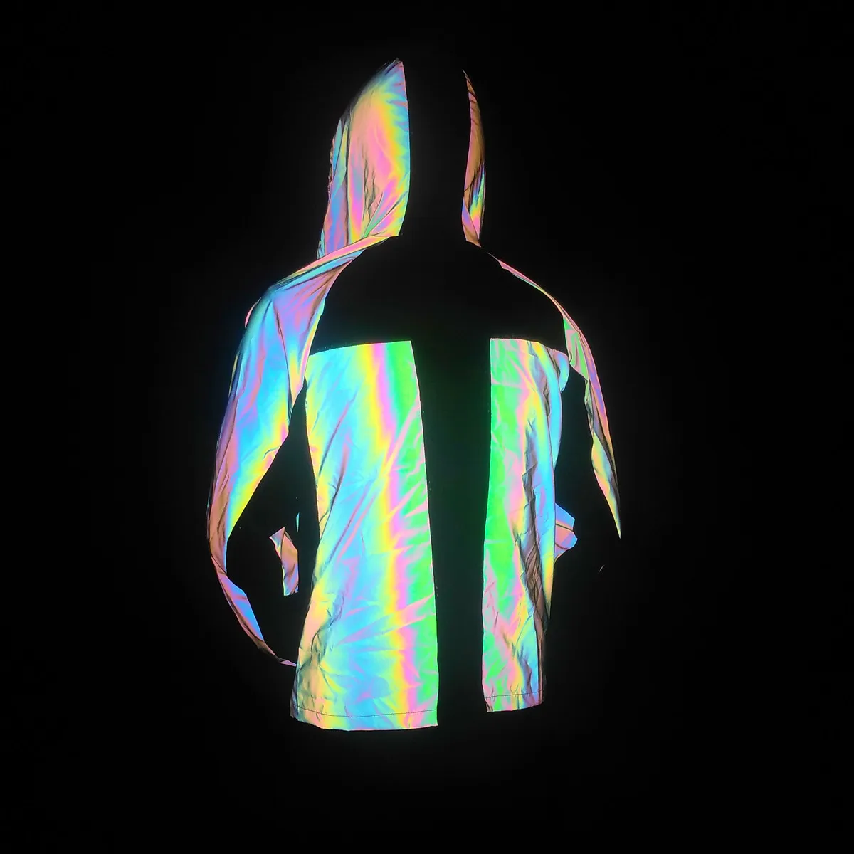 

2023 Мужская дышащая яркая Светоотражающая одежда с капюшоном для занятий спортом на открытом воздухе