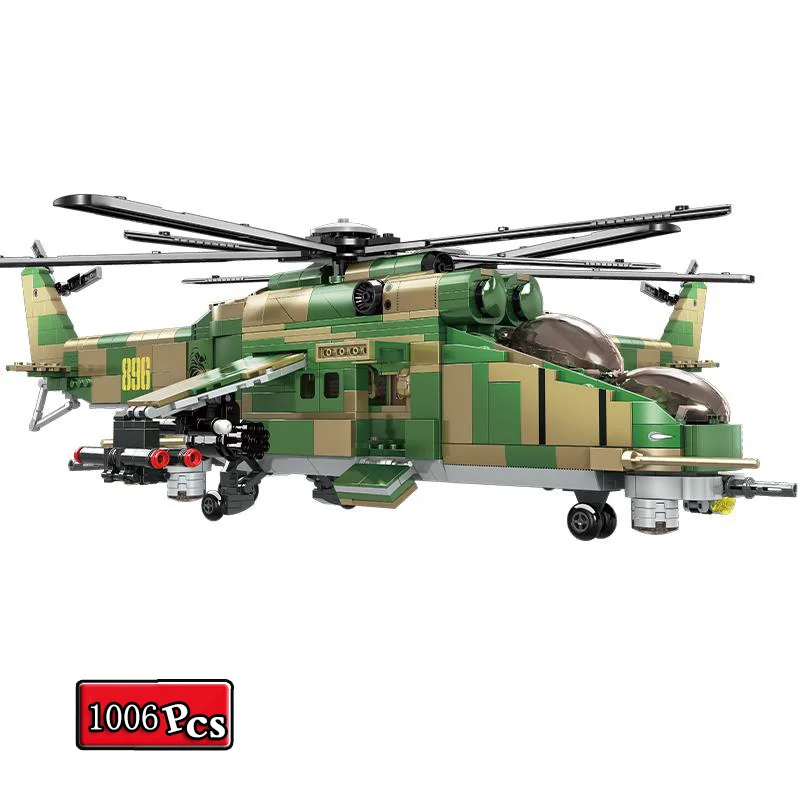 

Конструктор MI-24 Второй мировой войны, универсальный, сборные блоки