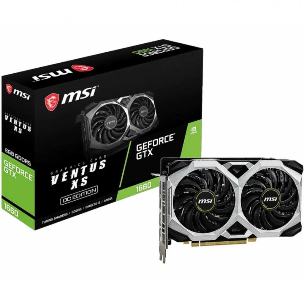 

Original GeForce GTX1660 VENTUS XS C OC 6G Desktop Computer E-sports Gaming Graphics Card GDDR5 192bit 14000MHz Video