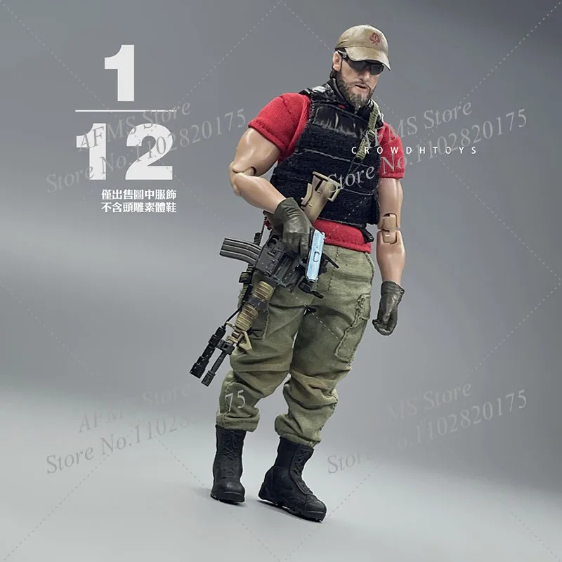 Коллекционная фигурка CROWDHTOYS в масштабе 112, черный тактический жилет, доспехи, боевая армейская грудь, висит, подходит для 6-дюймовой экшн-фигурки солдата (art.: 3920ceffaf610) - 3920ceffaf610